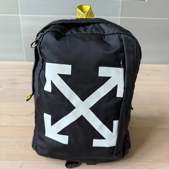 0FF-WHITE Nylon Easy Backpack Cross Arrow Logo c/o Virgil Abloh - Picture 2 of 13